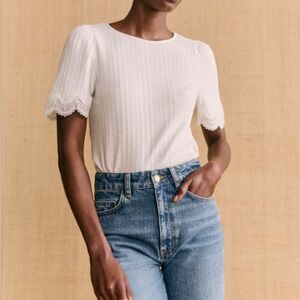 Sezane Clea Ecru Top